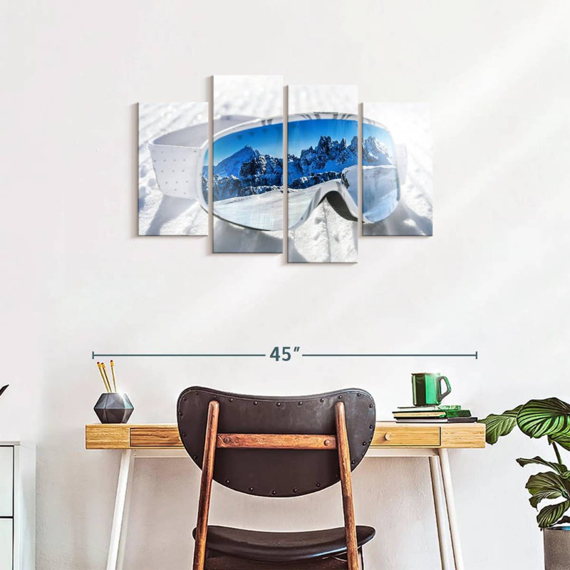" Ski Goggles " 4 - Pieces, 22" H x 36" W x 1" D