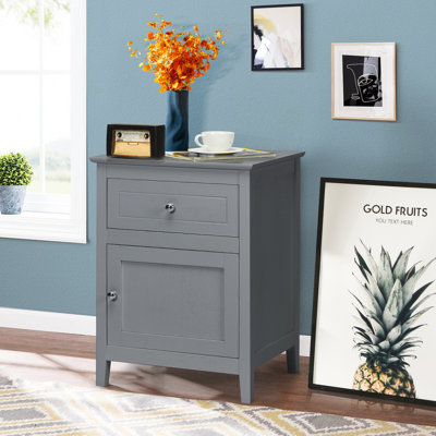 Dulles 48cm W Manufactured Wood Bedside Table