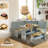 59" Chapman 3-piece Corner Breakfast Nook Dining Set With Storage Benches – White & Brown Finish-883926652