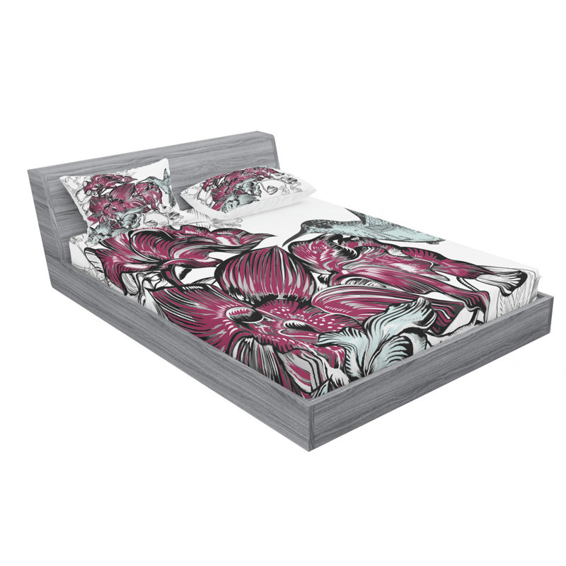 Microfiber Sheet Set, Queen Sheet Set with Fitted Sheet