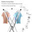 Séchoir à linge en acier inoxydable pliable