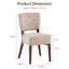Ensemble de 2 chaises de salle à manger empilables brun clair avec pieds en métal de couleur noyer empilables-784842777-784842776
