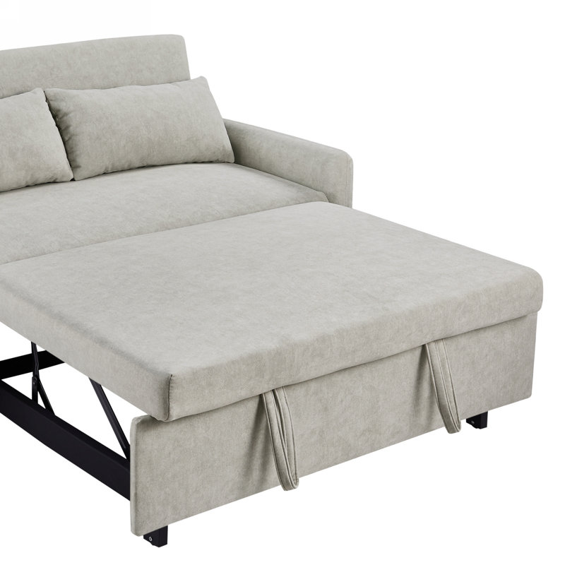 Canapé, canapé-lit, causeuse et canapé-lit Brynjolf, Microfibre beige