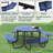 Ridenour Metal Picnic Table Dining Table with Umbrella Hole - Coated Steel Heavy Duty Commercial Grade Table-306516887