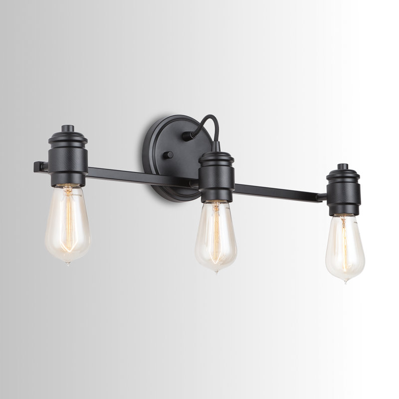 Burgoyne 3 - Light Dimmable Vanity Light, Matte Black