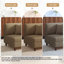 Fauteuil rembourré en velours côtelé de chameau avec dossier rembourré, module de fauteuil simple à un accoudoir pour canapé modulaire-1967939514