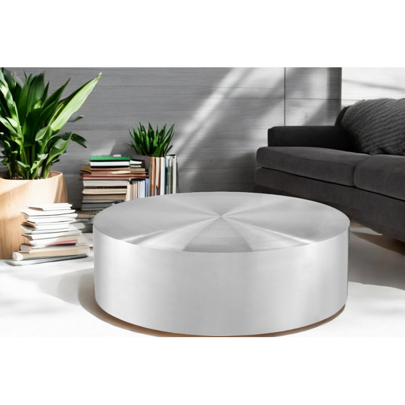 Jalisia Round Coffee Table Metal, Silver