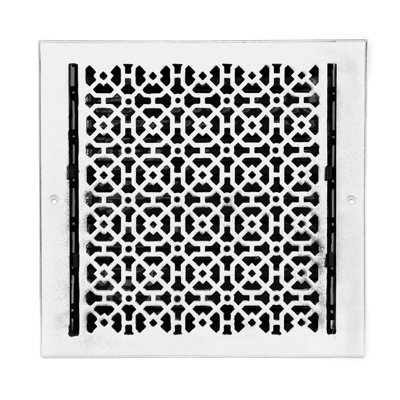 AIR SUPPLY 12"x 12" Duct Opening (Overall 13-1/2"x 13-3/4") with Detachable Steel Metal Louvre | Powder Coated