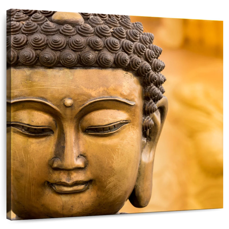 Visage de Bouddha serein Javetta, H 10 po x l 10 po