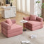 Canapé-lit modulaire convertible pour petits espaces, sans assemblage requis, accoudoirs amovibles, revêtement en velours côtelé, rose-879291400