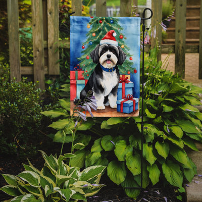 Drapeau de Noël renne de jardin