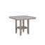 Table de salle à manger carrée pour quatre personnes, en bois massif naturel clair, 42 po