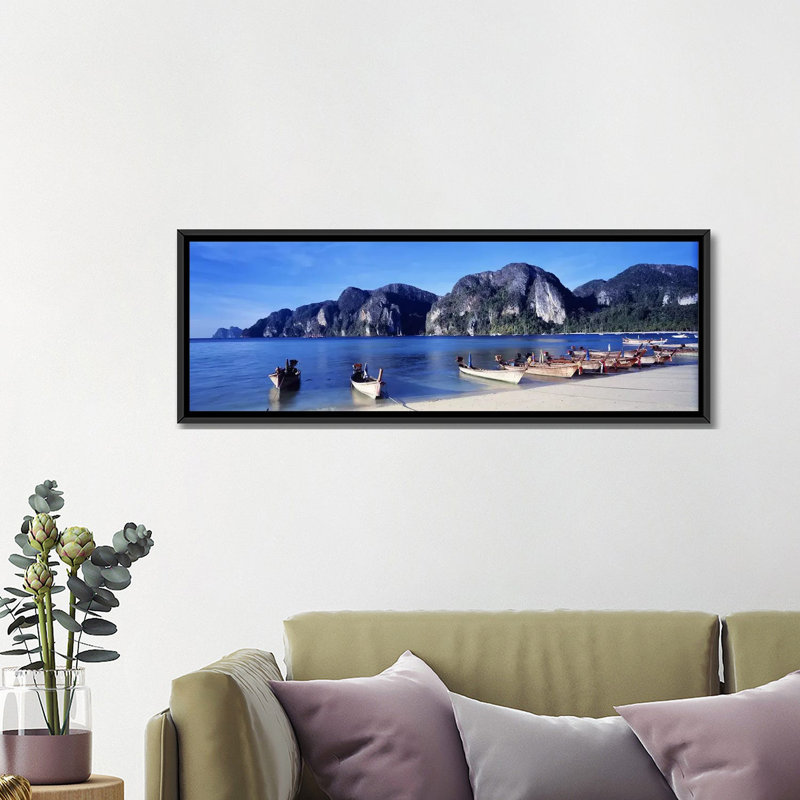 « phi phi îlots thaïlande », reproduction de photo sur toile, H 16 po x l 48 po x P 1,5 po, Toile tendue