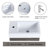Argylle 18" Single Bathroom Vanity Set, Wall Mounted Bathroom Vanity with White Resin Sink Top , Floating vanity with Soft Close Door, Single Bathroom Vanity with Top-1436771040