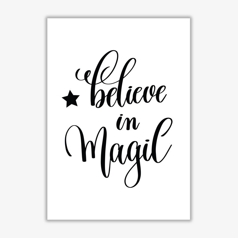 Believe In Magic 1 Piece Wall Art, 30 cm H x 21 cm W x 1 cm D, No Frame