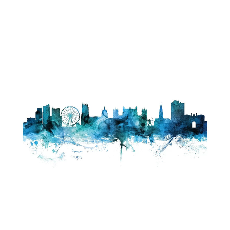 Nottingham, England Skyline by Michael Tompsett - Wrapped Canvas Gallery-Wrapped Canvas Giclée, 20.32 cm H x 30.48 cm W