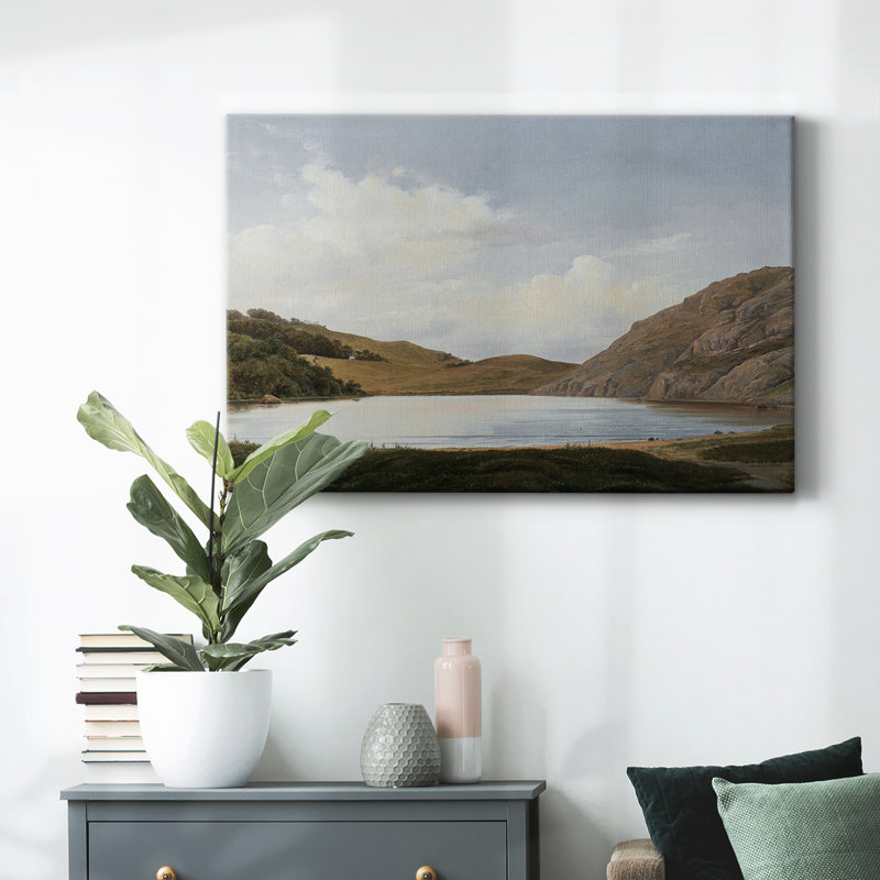 Paysage rétro - cmxcviii, Toile tendue, H 9 po x l 13 po