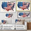 Aquarelle, drapeau américain IV - drapeau États-Unis, art mural-1308534033-1308534115