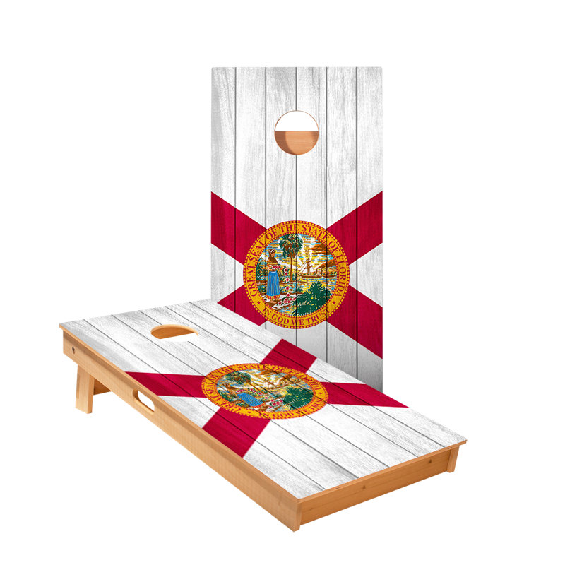 Florida Flag Star Cornhole Boards
