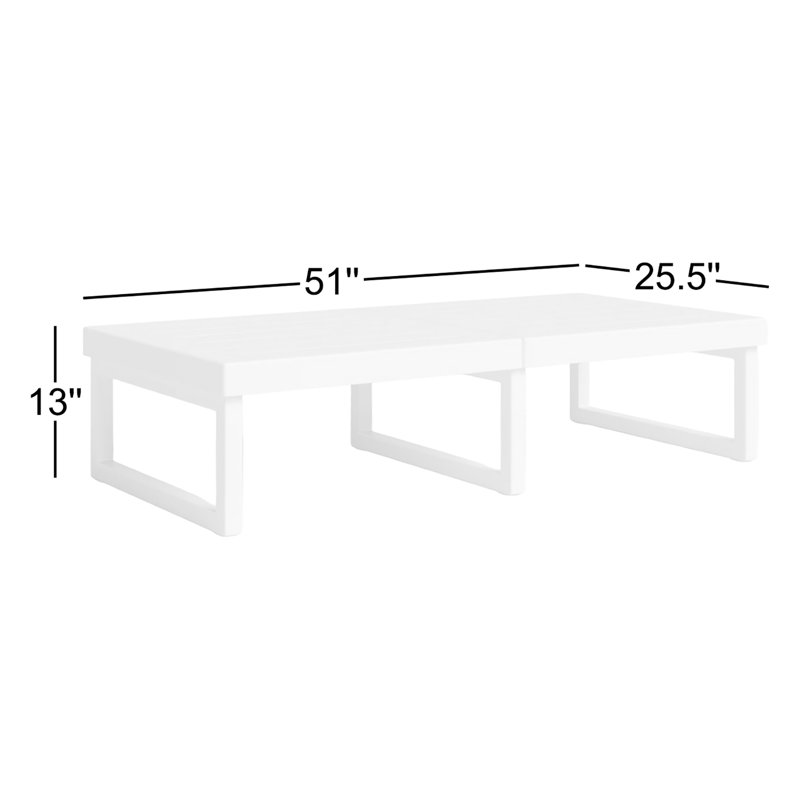 Table basse Lane, Gris argenté