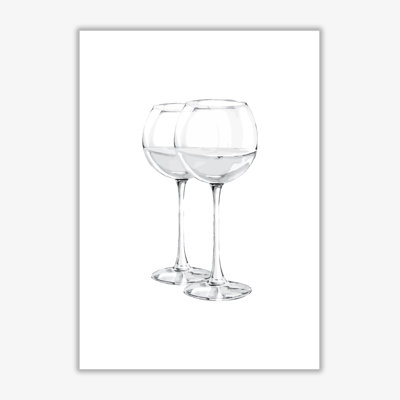 White Wine Glasses - Painting