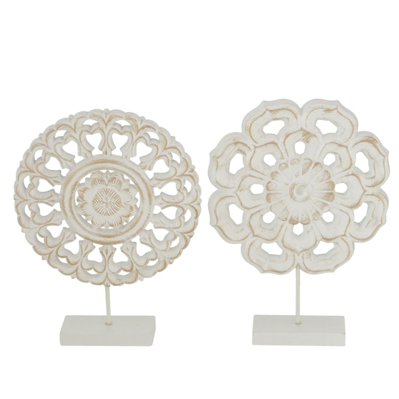Ensemble de 2 sculptures Kashmira Mandala