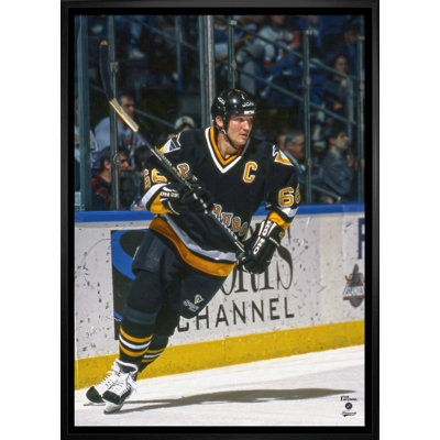 Mario Lemieux, toile encadrée, pingouins 20 x 29 Action-V
