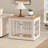 32 Inch Heavy Duty Dog Crate Furniture, Decorative Pet House End Table, Wooden Cage Kennel Furniture Indoor-1474611662-1456974193