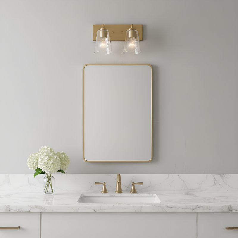 Meuble-lavabo moyen Miles de génération Lighting , Clair, Laiton satiné