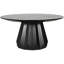Brosche Round Mahogany Wood Dining Table