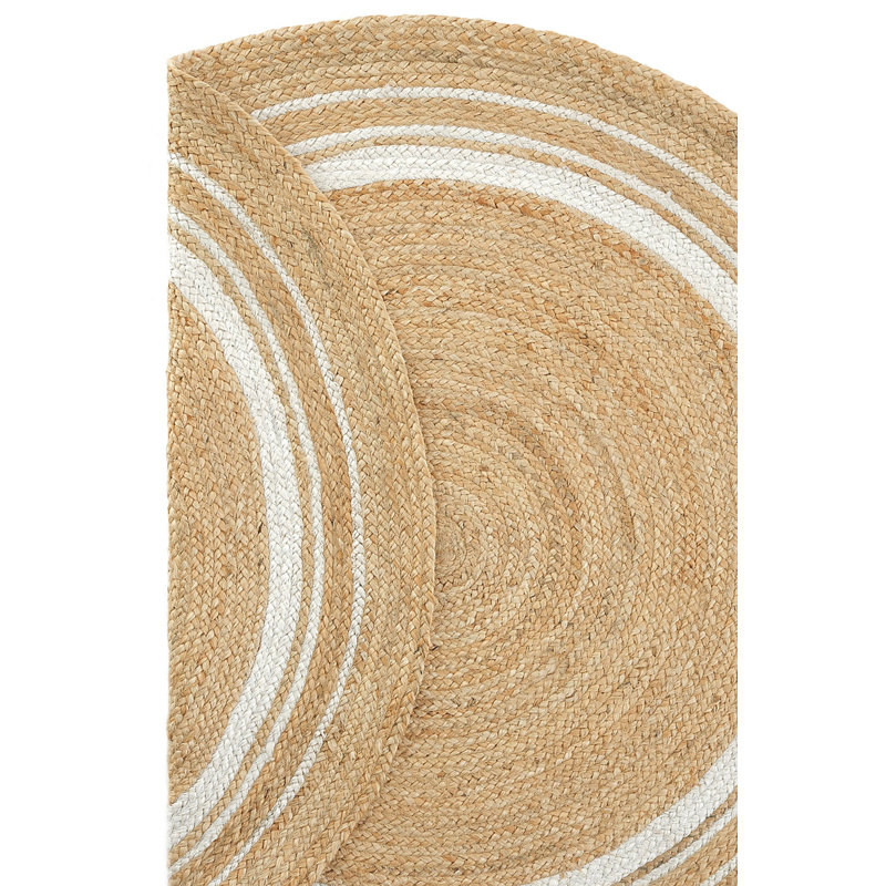 Round Jasmyn Geometric Hand Knotted Indoor / Outdoor Area Rug, Round 3'11"