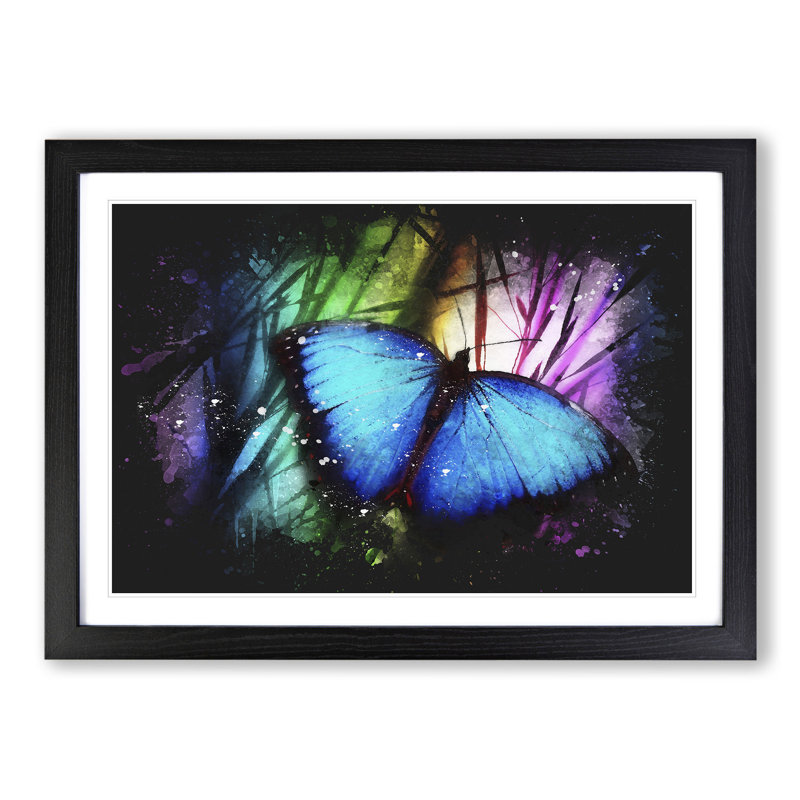 Butterfly Vol.6 - Picture Frame Painting, Black Framed, 48cm H x 65cm W x 2cm D