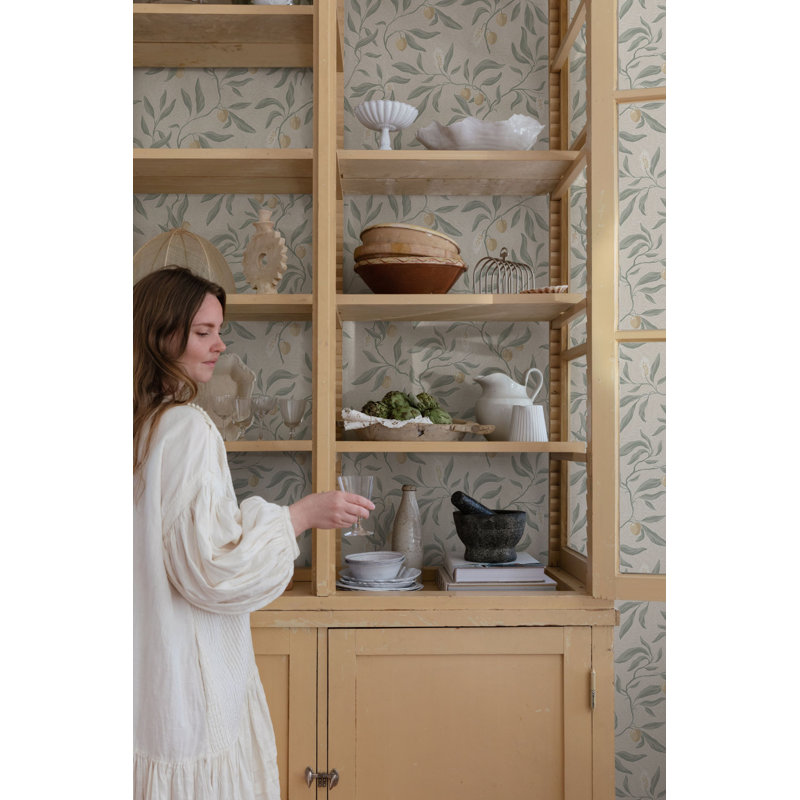 Villa Dalaro 2 Floral Wallpaper Roll, Sage Green