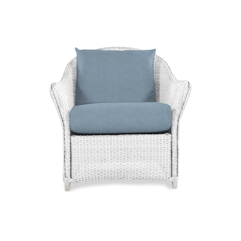 Weekend Retreat Outdoor Lounge Chair, White, Sailcloth Salt