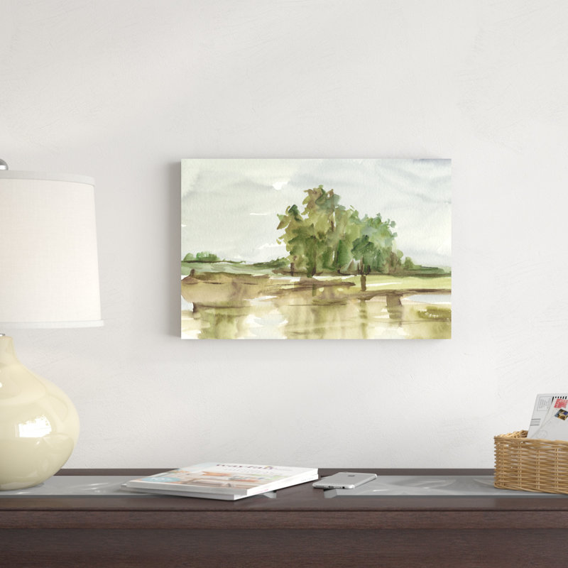 Aquarelle discrète II, H 12 po x l 18 po x P 1,25 po