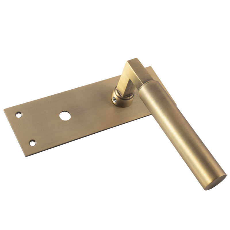 Earnestine Bathroom Door Handle, Antique Brass