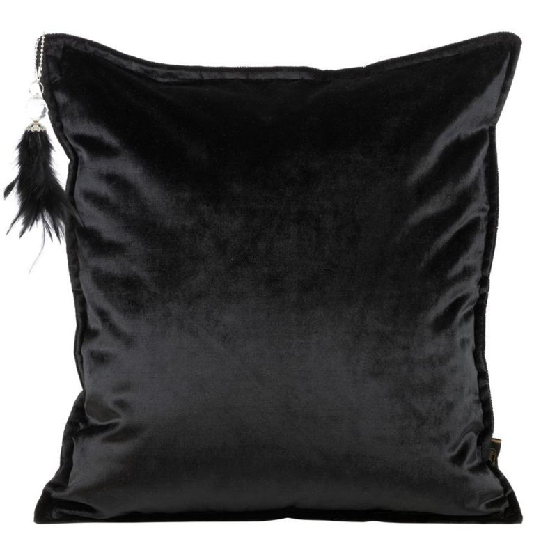 Microfiber Square Pillow Case, Black