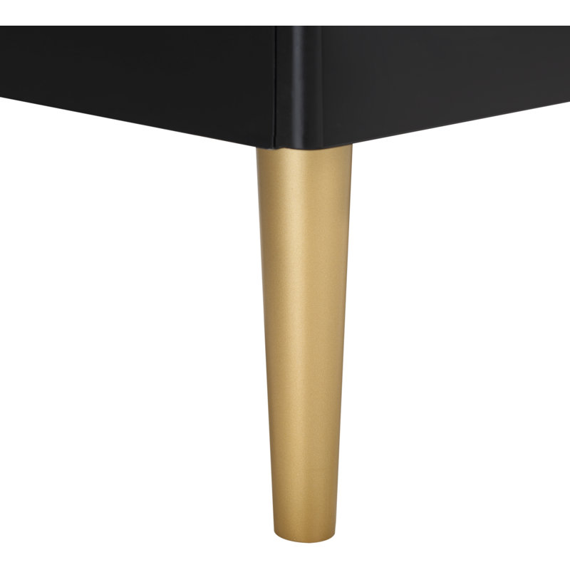 Commode double 6 tiroirs Jayvonne, Noir