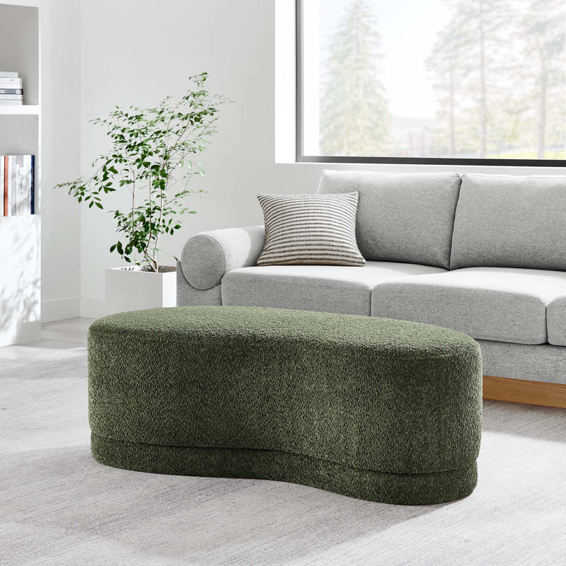 Modway Nimbus 48" Upholstered Ottoman Bench, Sage Fabric