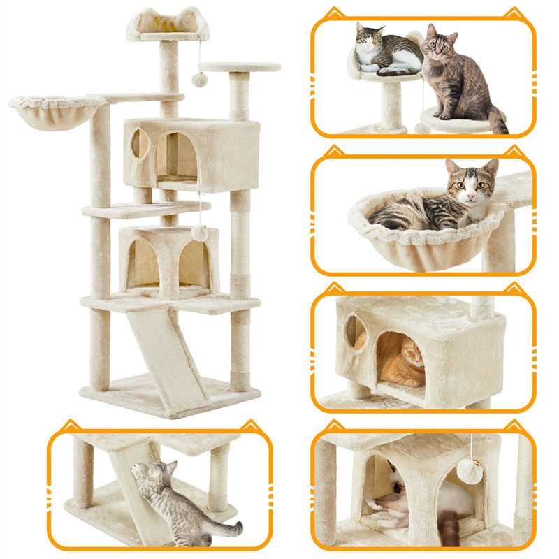 146cm H Cat Tree, Beige