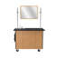 Chariot mobile de science avec tiroirs intérieurs, tablette, lavabo et tableau blanc / miroir