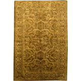 Hand-Knotted High-Quality Gold and Gold Area Rug
