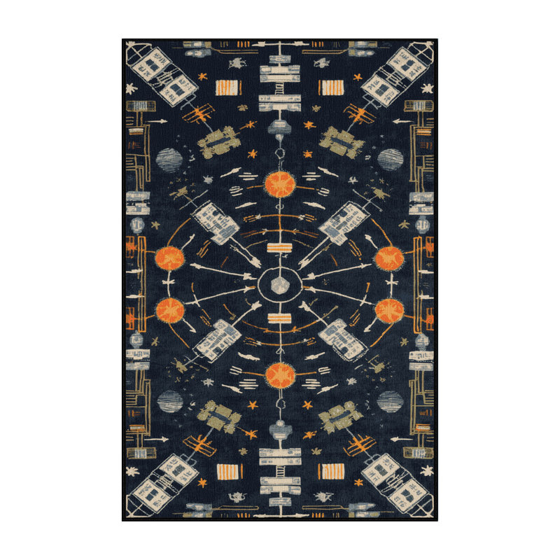 Tapis gris lavable à la machine, Rectangulaire 2 pi x 3 pi