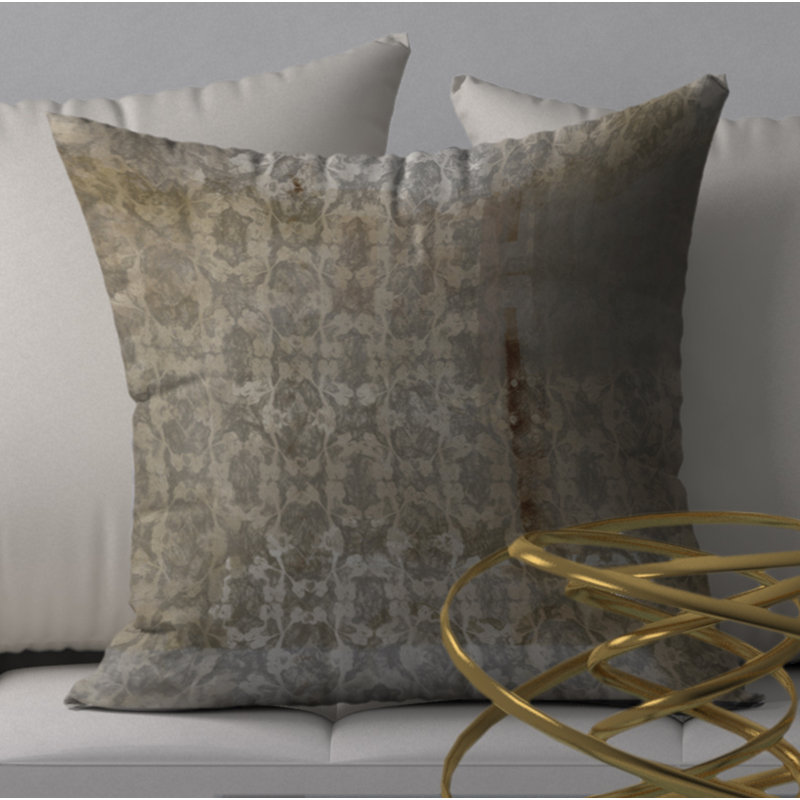 Abstract Reversible Throw Pillow, 18" x 18"
