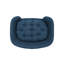 Lit pour chien bleu marine de style Mid-Century moderne avec pieds en bois de bouleau, thème de l'assemblage requis, bleu, coussin et robuste