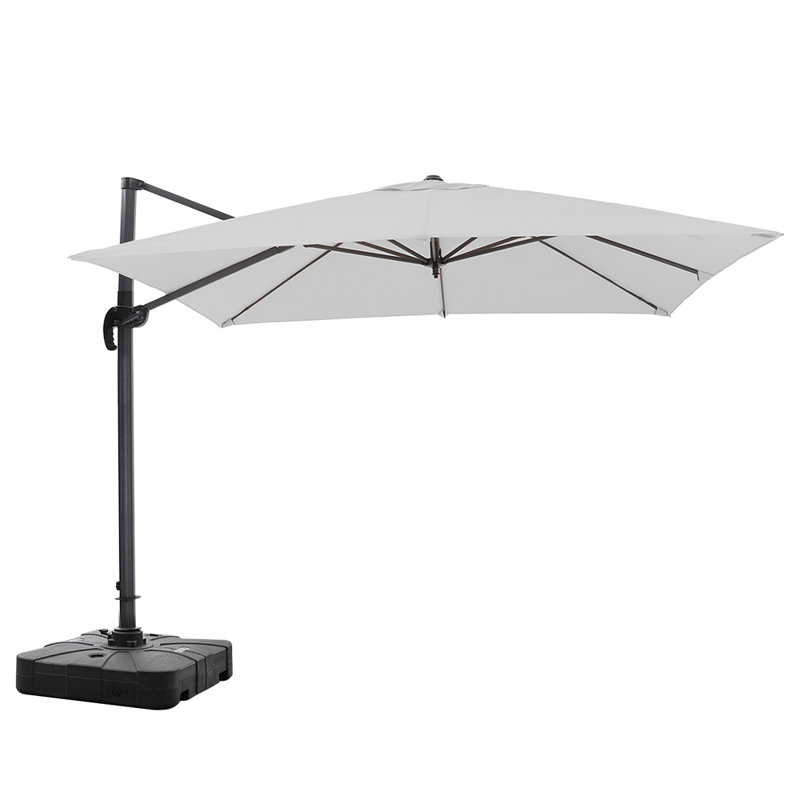 Aappo 300cm Cantilever Parasol, Light Grey