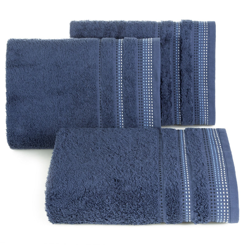 Hostnick Jacquard Hand Towel, Navy Blue