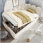 Lit de jour simple avec repose-pieds et rangement hydraulique avec revêtement en velours-128515221