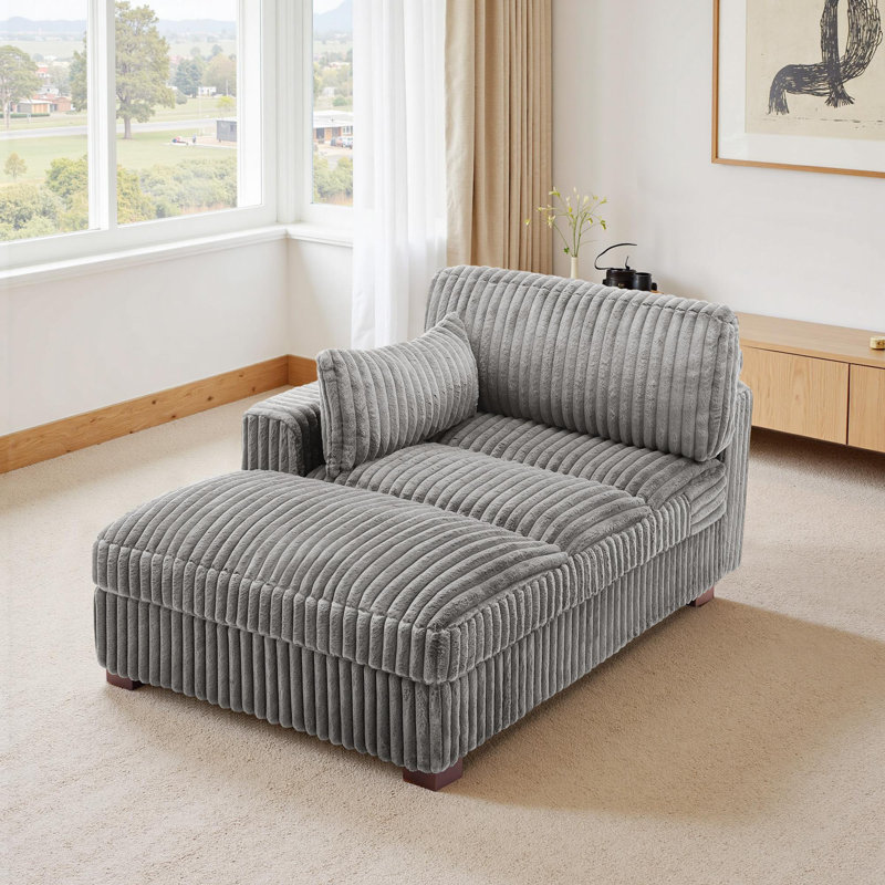 Bukvice Chaise Lounge, Left Hand Facing, Light Grey