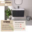 Ensemble de meuble-lavabo mural simple 30 po avec lavabo en résine-967181188-952944326